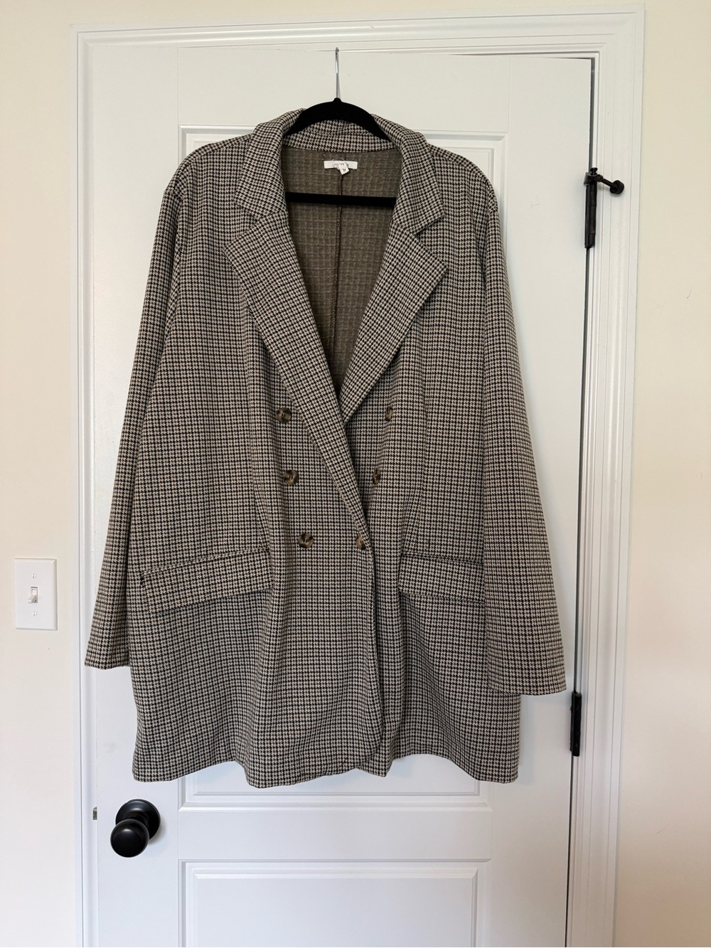 Maurice’s Plus Size Houndstooth Oversize Double-Breasted Blazer